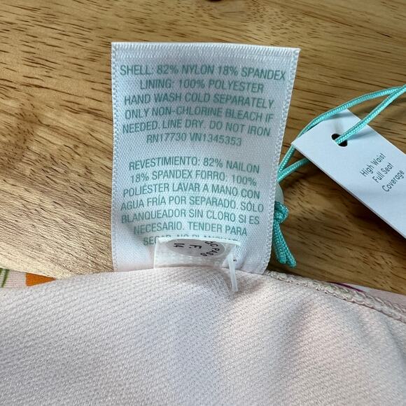 Kona Sol Women's Light Pink Floral Print Bikini Bottom - Size Medium - NWT - Picture 8 of 8